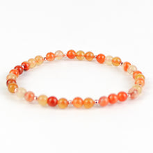 Carica l'immagine nel visualizzatore di Gallery, Bracciale unisex corniola 4 mm lisci