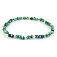 Carica l'immagine nel visualizzatore di Gallery, Bracciale unisex malachite 4 mm lisci