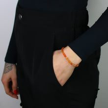 Carica l'immagine nel visualizzatore di Gallery, Bracciale unisex corniola 4 mm lisci