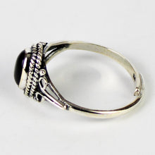 Carica l'immagine nel visualizzatore di Gallery, Anello onice nero e argento 925-2,5 gr