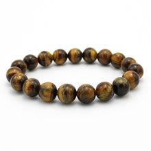 Carica l'immagine nel visualizzatore di Gallery, Bracciale unisex Occhio di tigre 10 mm lisci