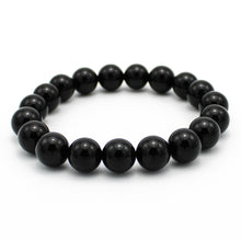 Carica l'immagine nel visualizzatore di Gallery, Bracciale unisex Onice nero 10 mm lisci