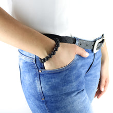 Carica l'immagine nel visualizzatore di Gallery, Bracciale unisex Pietra lavica 10 mm lisci