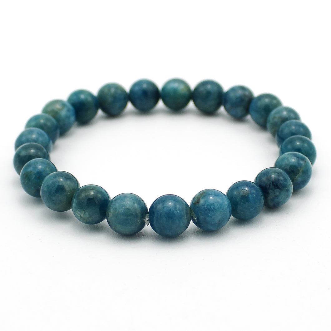 Bracciale unisex Apatite 8 mm lisci