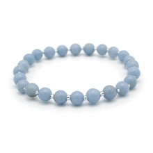 Carica l&#39;immagine nel visualizzatore di Gallery, Bracciale unisex Angelite 6 mm lisci
