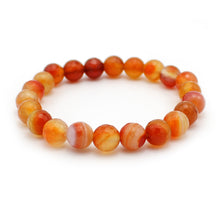 Carica l&#39;immagine nel visualizzatore di Gallery, Bracciale unisex Corniola 8 mm sfaccettati
