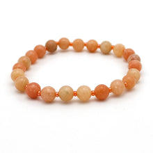 Carica l&#39;immagine nel visualizzatore di Gallery, Bracciale unisex Calcite arancio 6 mm lisci
