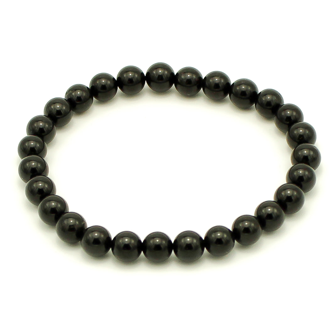 Bracciale uomo 8 mm tormalina nera