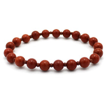 Carica l&#39;immagine nel visualizzatore di Gallery, Bracciale unisex Diaspro rosso 6 mm lisci
