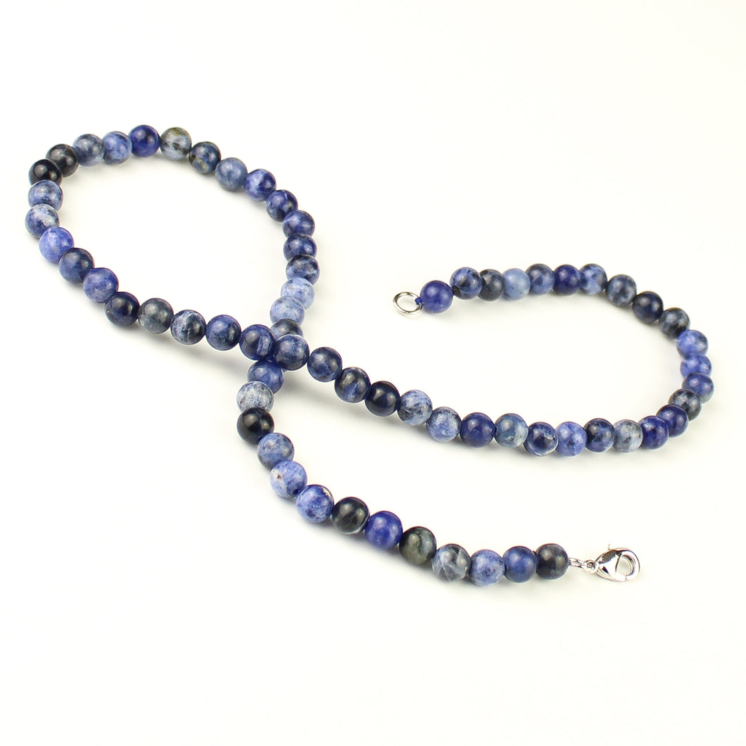 Collana girocollo sodalite 6 mm lisci