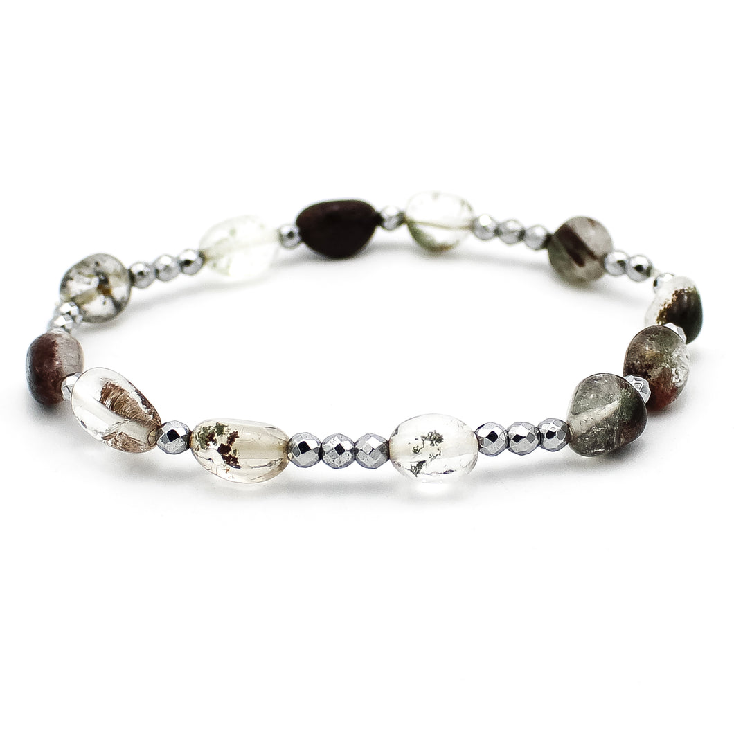 Bracciale donna ematite e lodolite