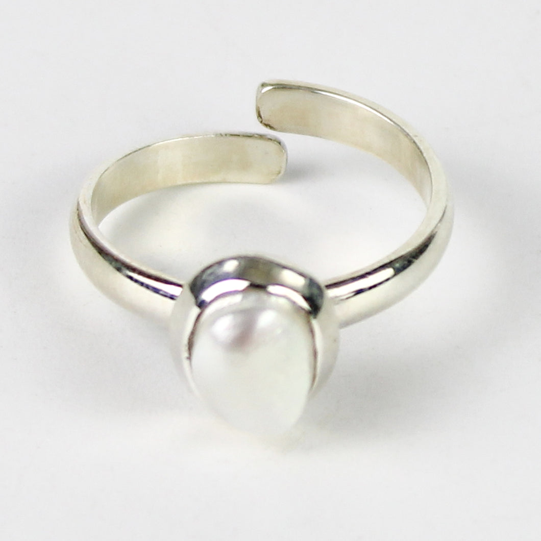 Anello perla e argento 925-3,5 gr