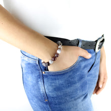 Carica l&#39;immagine nel visualizzatore di Gallery, Bracciale unisex Agata Botswana 10 mm sfaccettati
