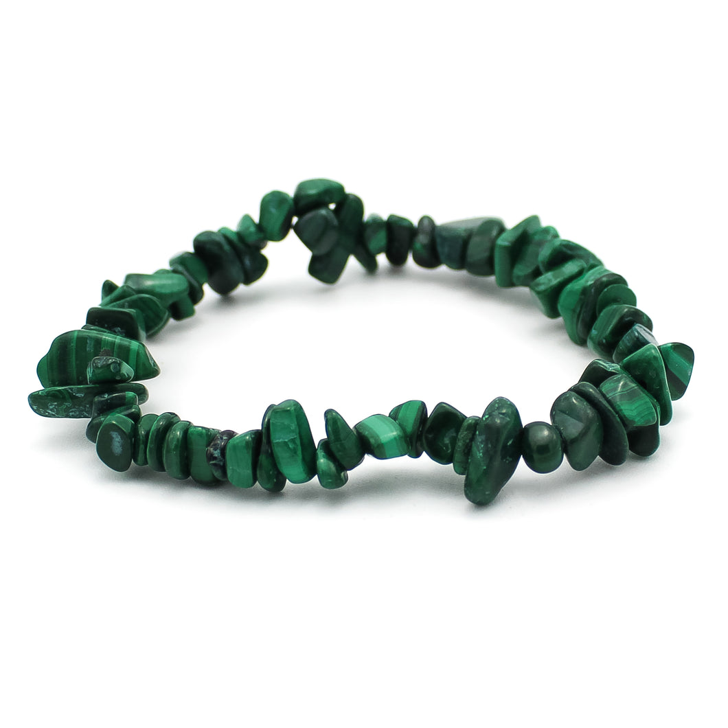 Bracciale donna chips malachite