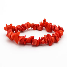 Carica l&#39;immagine nel visualizzatore di Gallery, Bracciale donna corallo bamboo taglio chips
