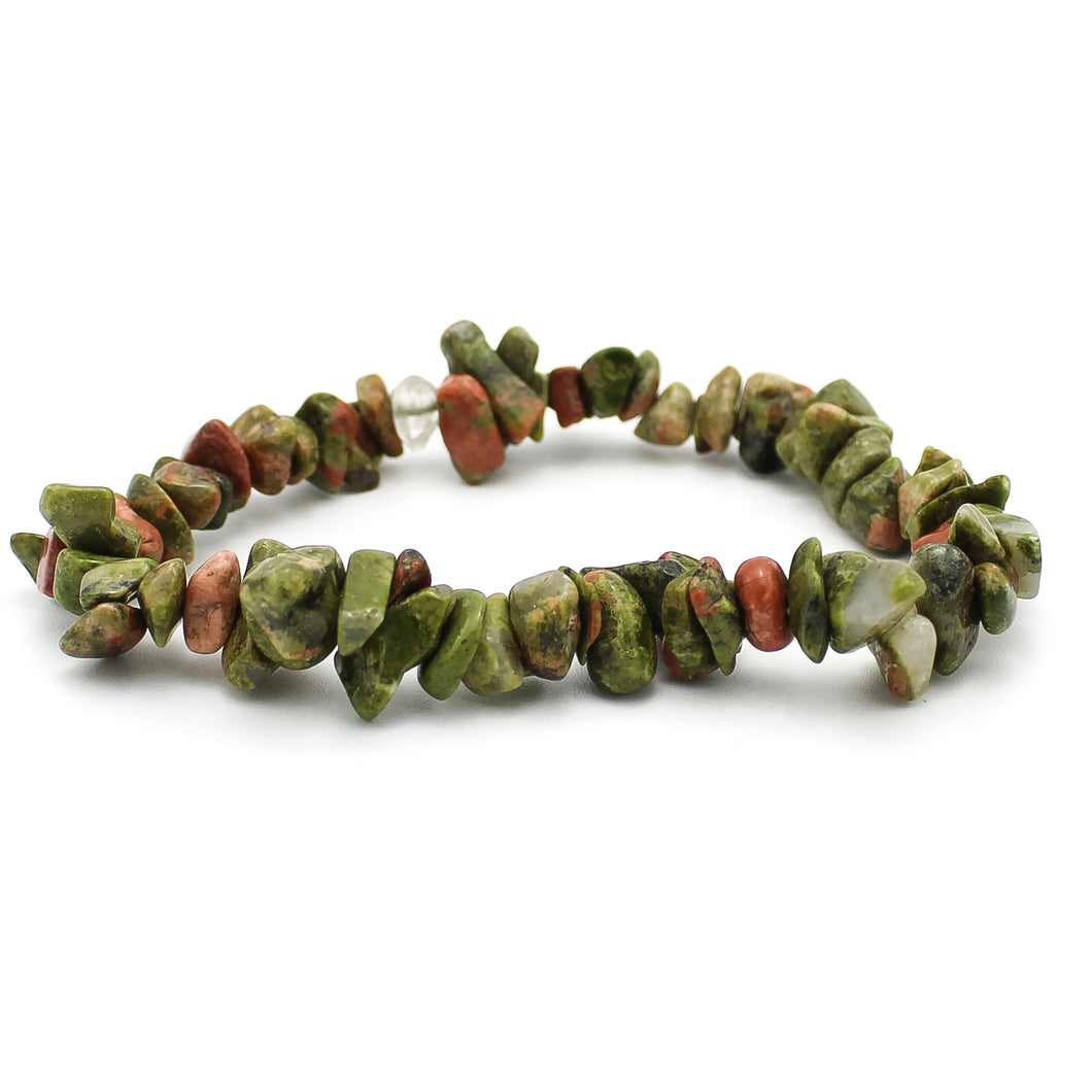 Bracciale donna chips unakite