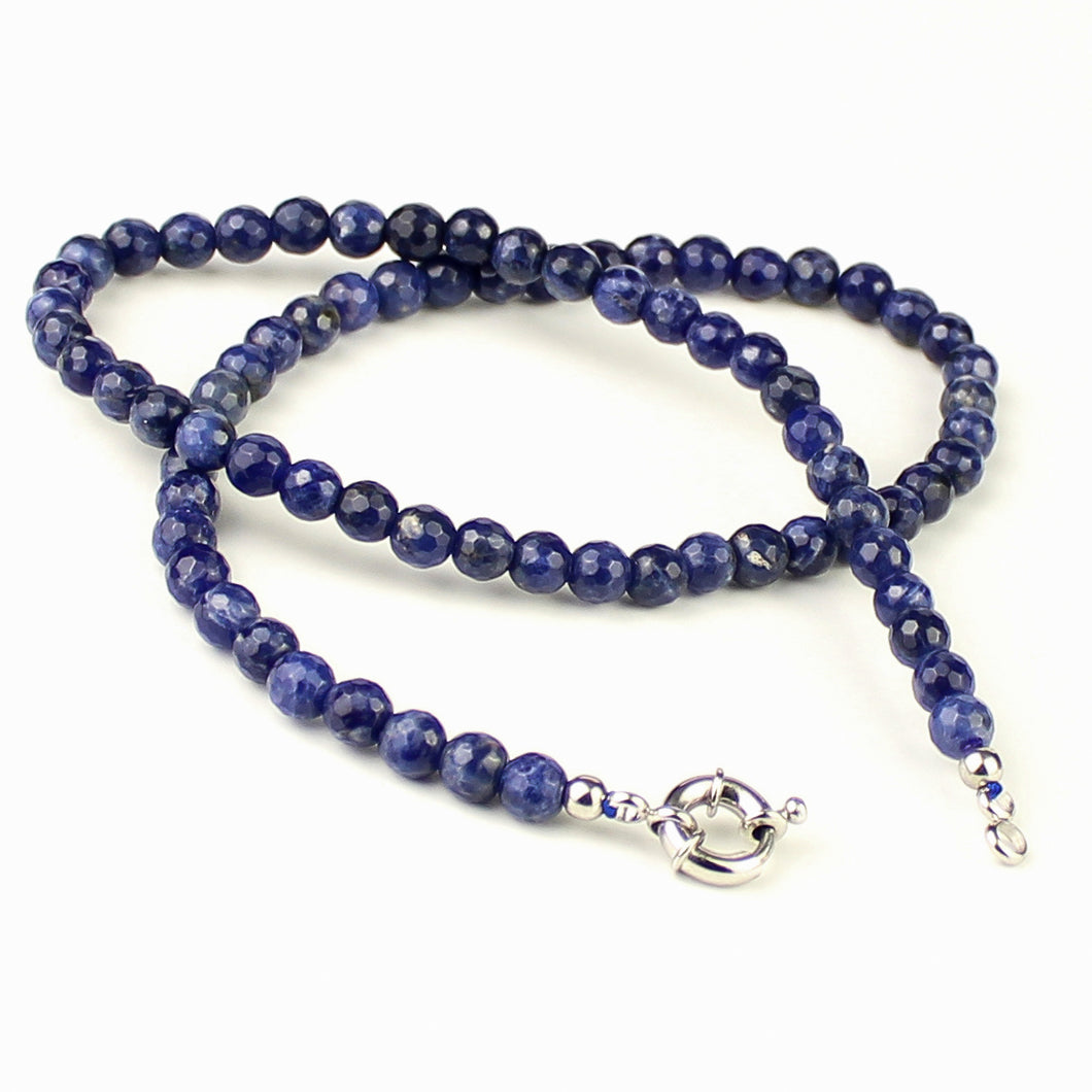 Collana girocollo sodalite 6 mm sfaccettati