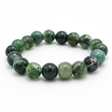 Carica l&#39;immagine nel visualizzatore di Gallery, Bracciale unisex Agata muschiata 10 mm lisci

