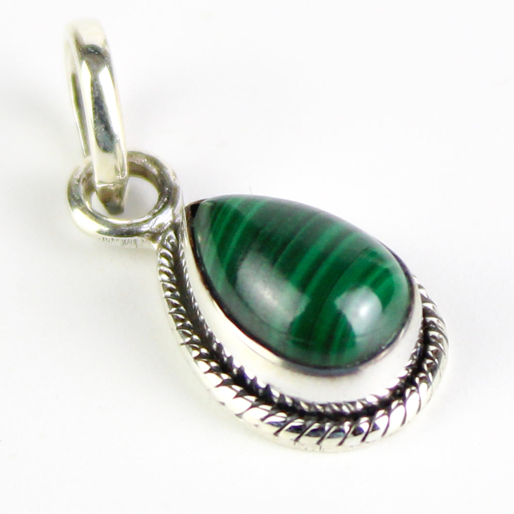 Ciondolo malachite e argento 925-2 gr