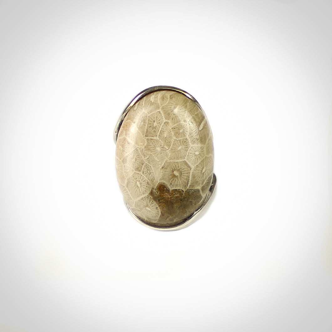 Anelli corallo fossile-18 gr