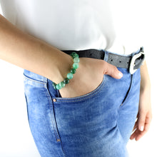 Carica l&#39;immagine nel visualizzatore di Gallery, Bracciale unisex Agata verde 10mm lisci

